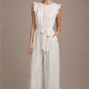 Elegant White Sleeveless Jumpsuit Kirundo wide legs and pockets